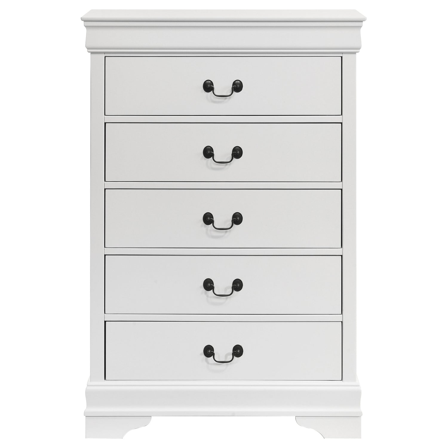 Louis Philippe 5-drawer Bedroom Chest White - Home Elegance USA