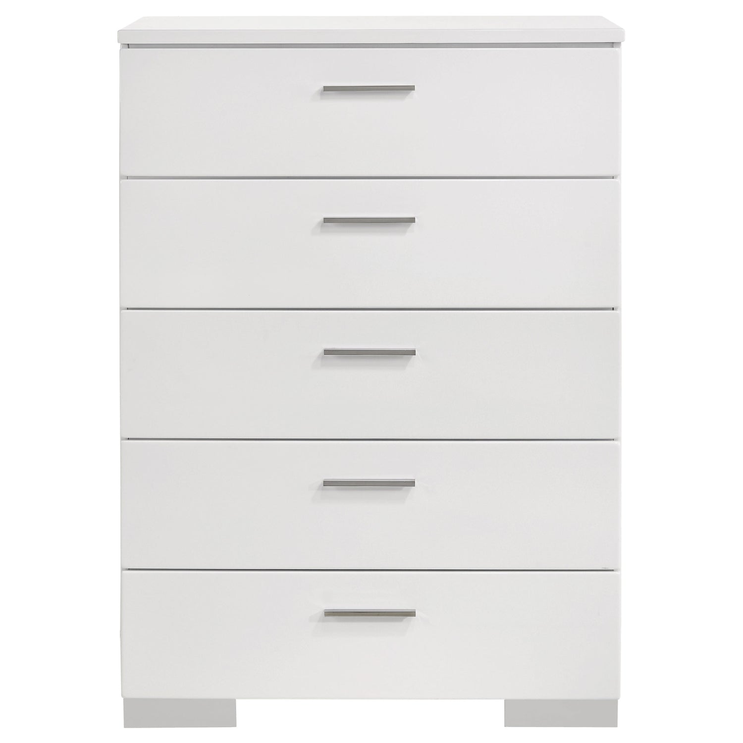 Eastern King Bed 6 Pc Set - Felicity 6-piece Eastern King Bedroom Set White High Gloss