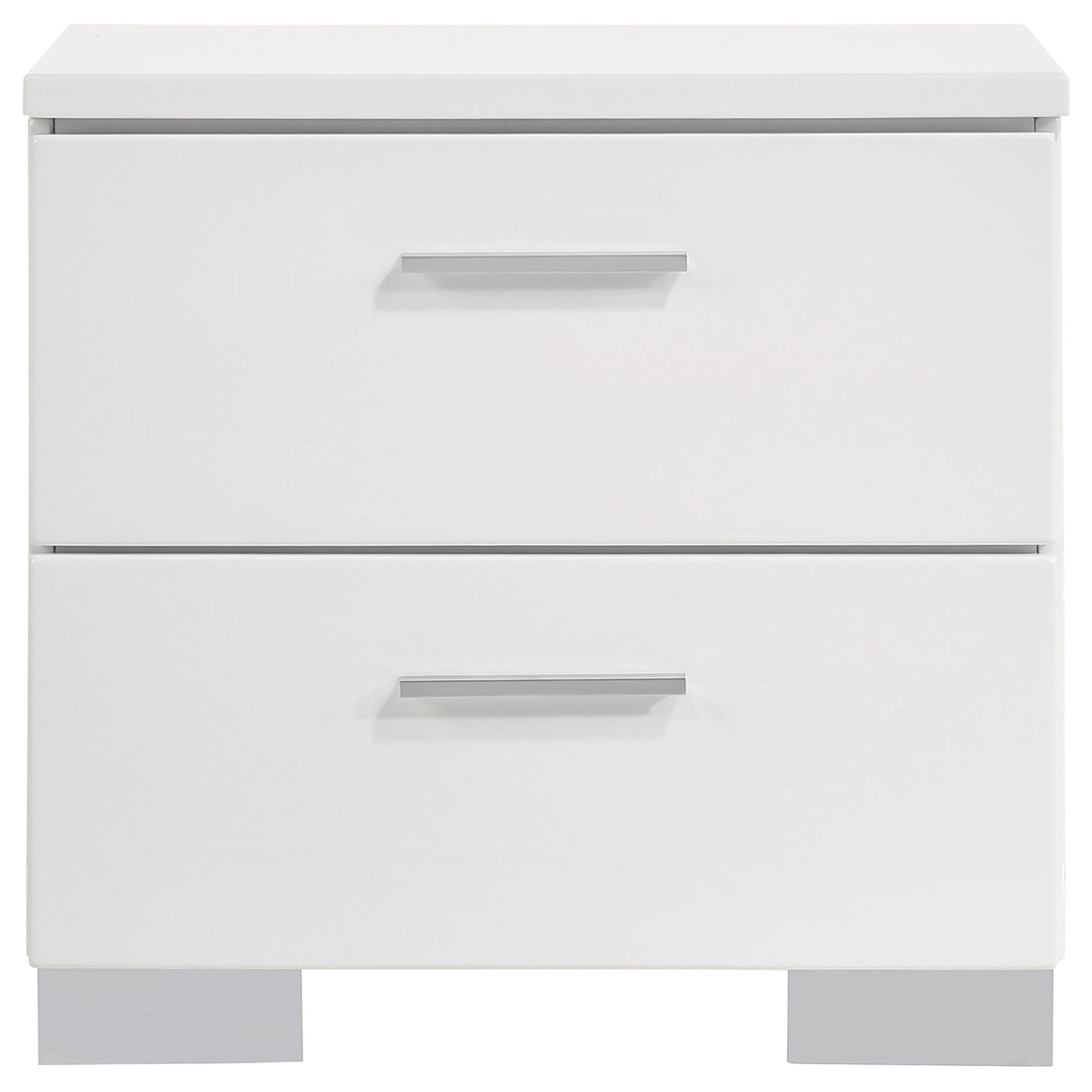 Felicity 4-piece Queen Bedroom Set White High Gloss - sold by Home Elegance USA