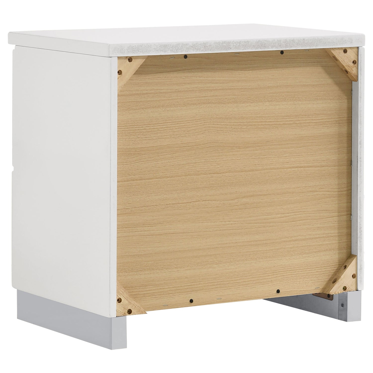 Felicity 2-drawer Nightstand White High Gloss - Home Elegance USA