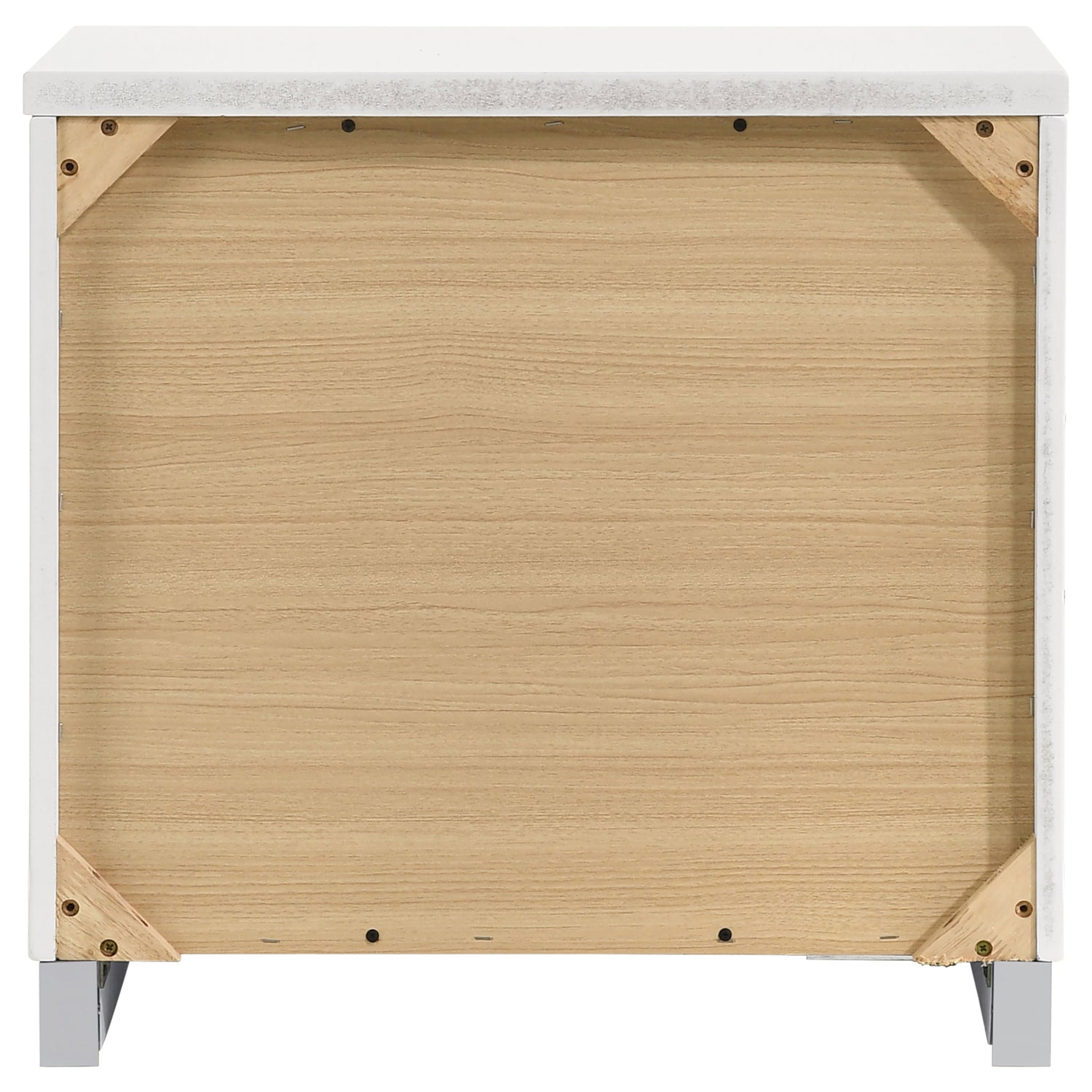 Felicity 2-drawer Nightstand White High Gloss - Home Elegance USA
