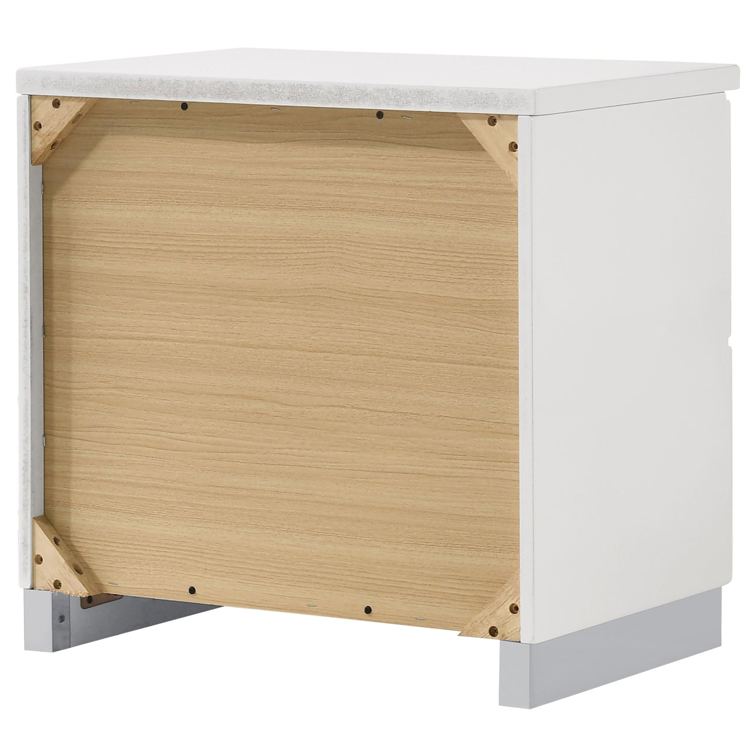 Felicity 2-drawer Nightstand White High Gloss - Home Elegance USA