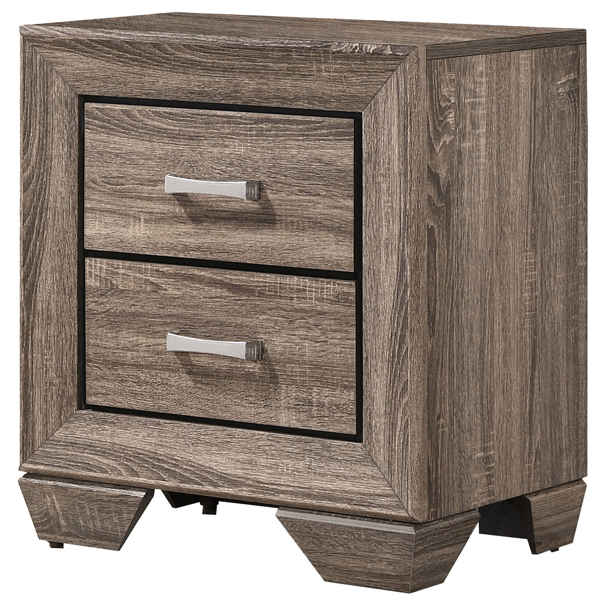 Kauffman 2-drawer Nightstand Washed Taupe - Home Elegance USA