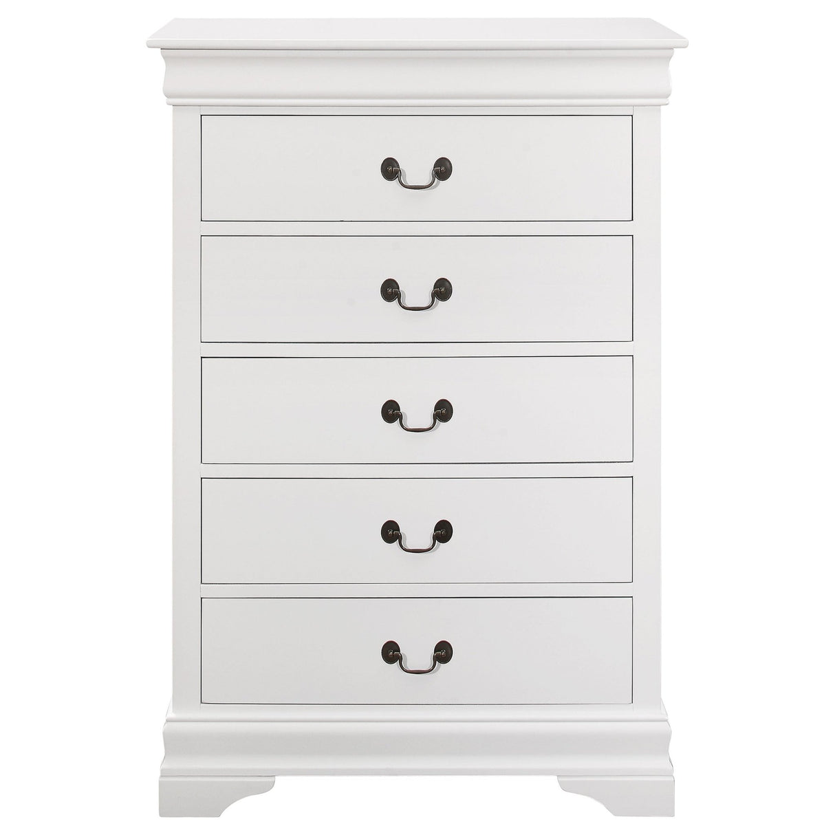 Chest - Louis Philippe 5-drawer Chest White