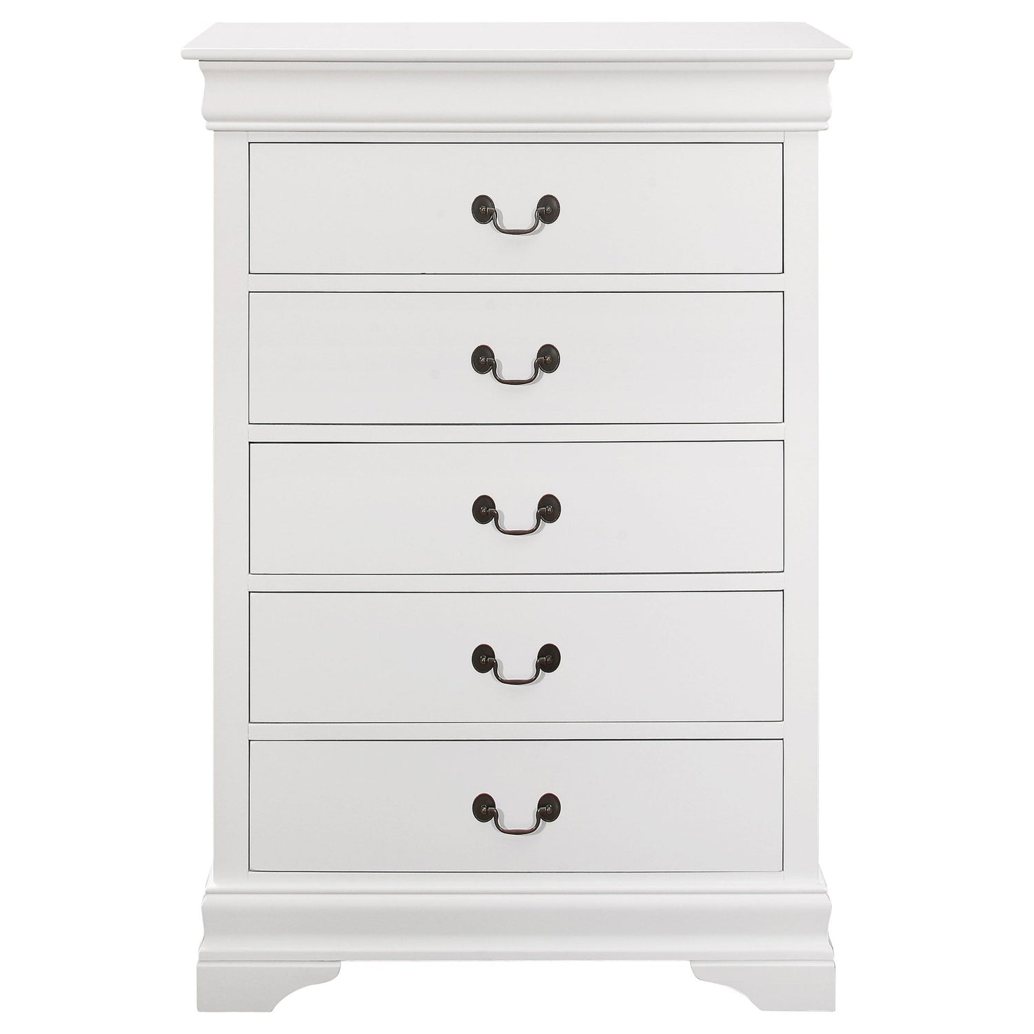Chest - Louis Philippe 5-drawer Chest White