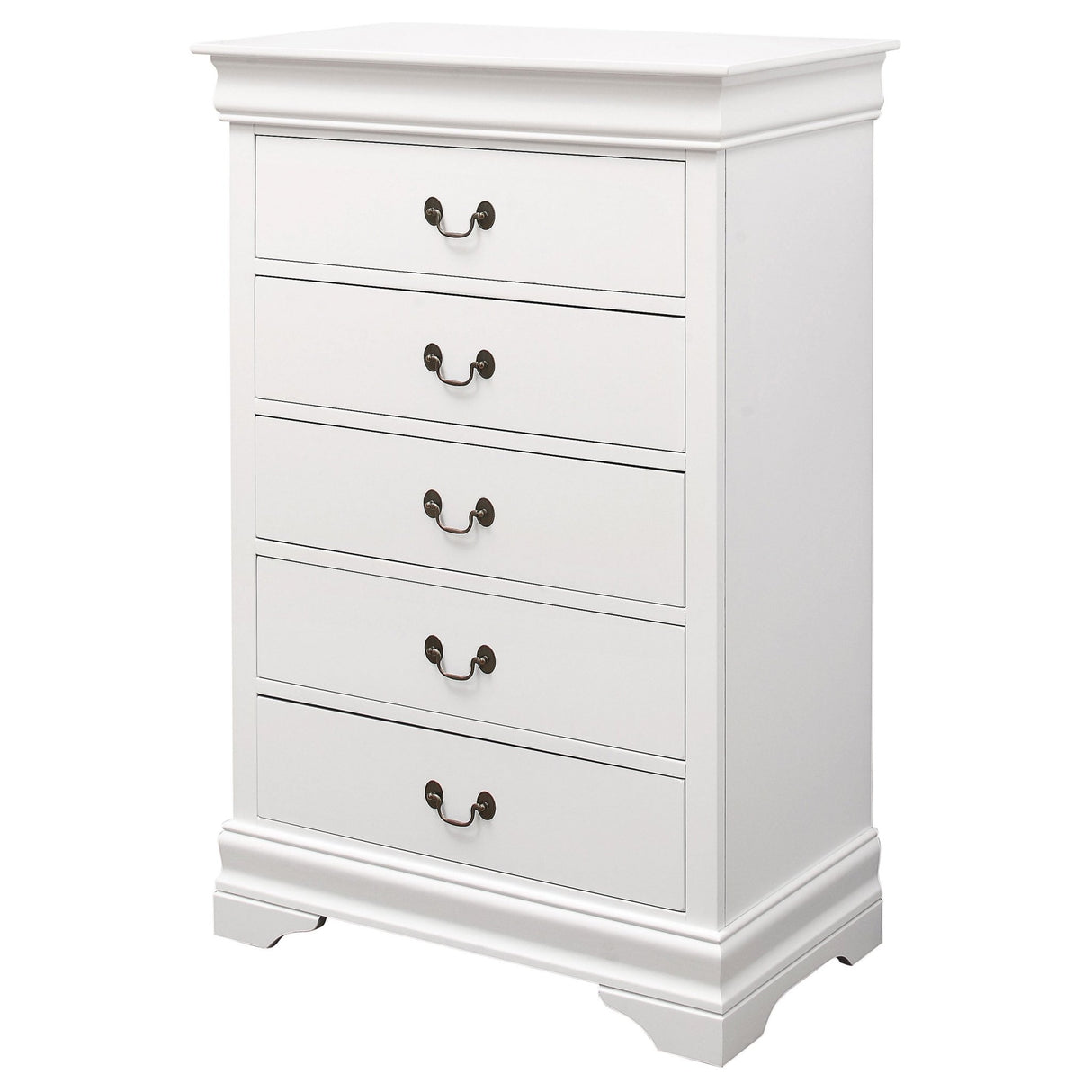 Chest - Louis Philippe 5-drawer Chest White