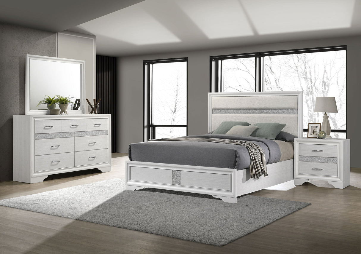 Miranda 4-piece California King Bedroom Set White - sold by Home Elegance USA