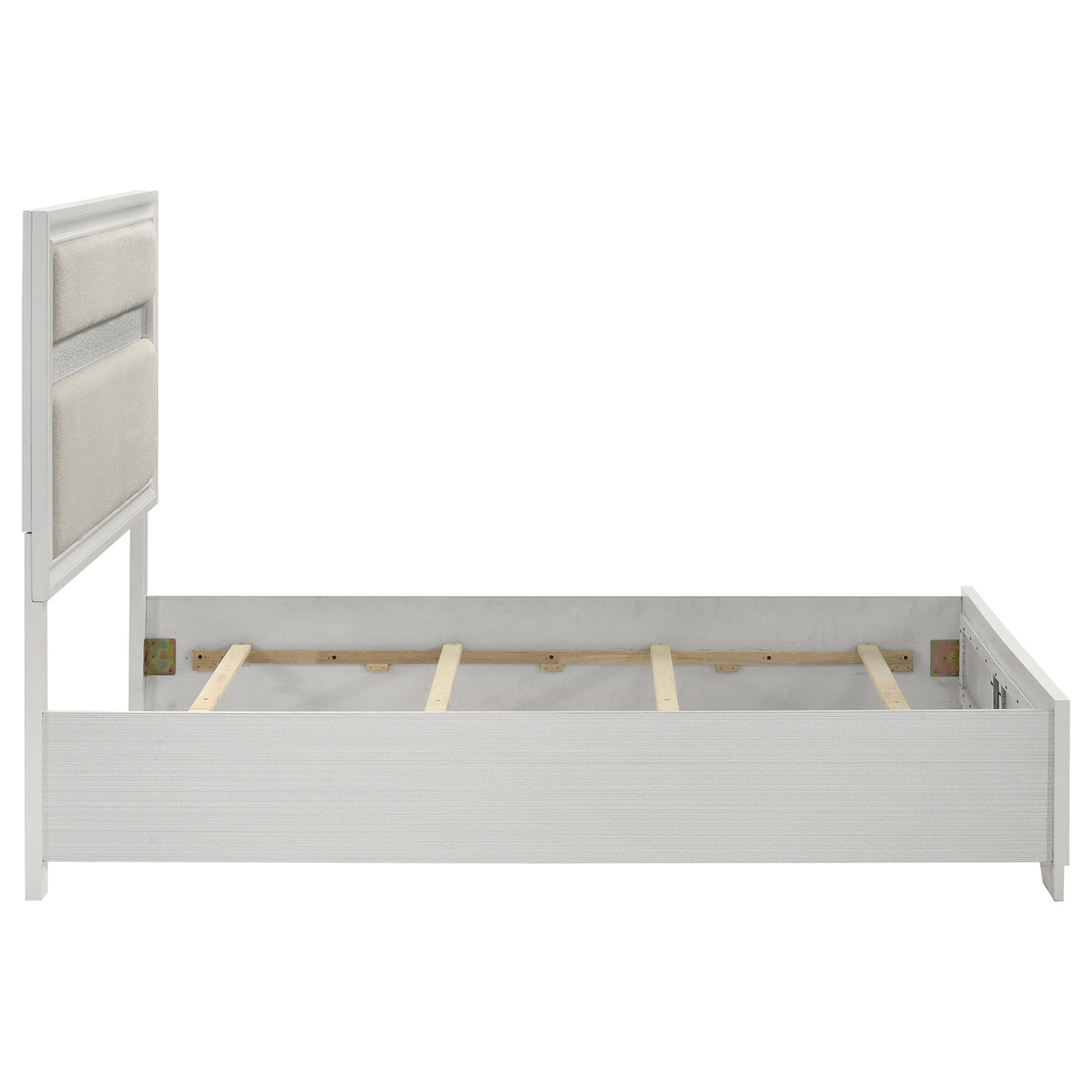 Miranda 54-inch Upholstered Queen Panel Bed White -  Coaster Furniture