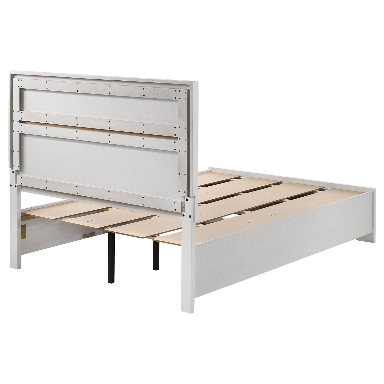 Full Storage Bed - Miranda Wood Full Storage Panel Bed White