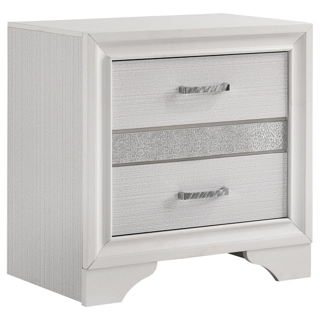 Miranda 2-drawer Nightstand White - Home Elegance USA