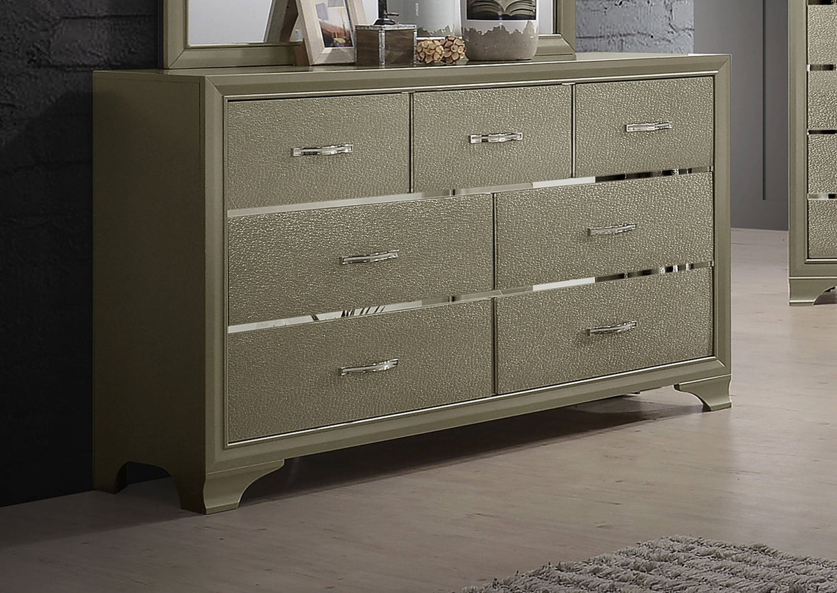 Beaumont 7 - drawer Rectangular Dresser Champagne | Coaster | Home Elegance USA