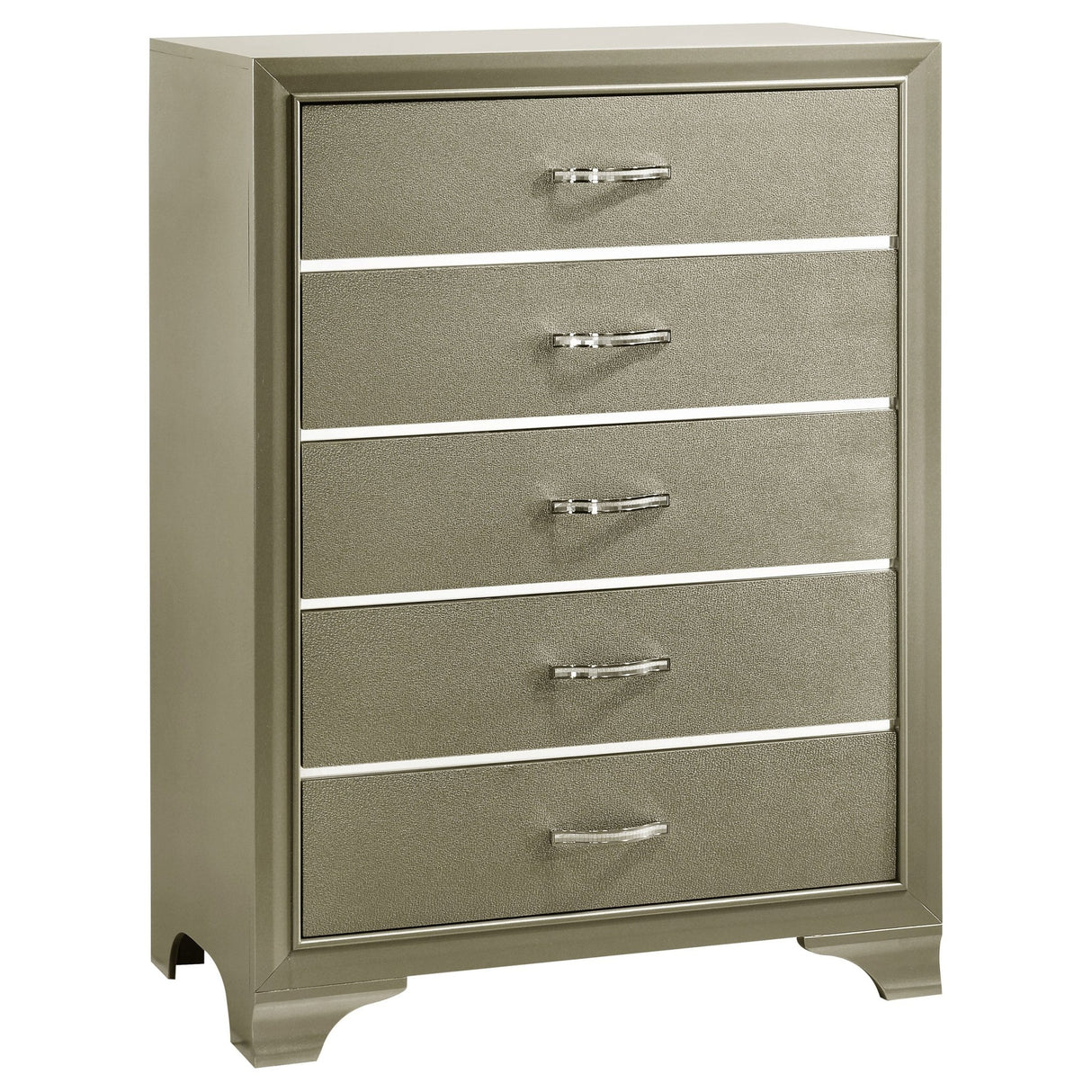 Beaumont 5 - drawer Rectangular Chest Champagne | Coaster | Home Elegance USA