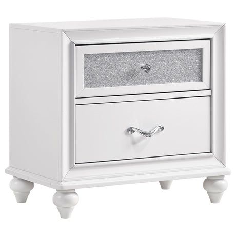 Barzini 2-drawer Nightstand White - Home Elegance USA