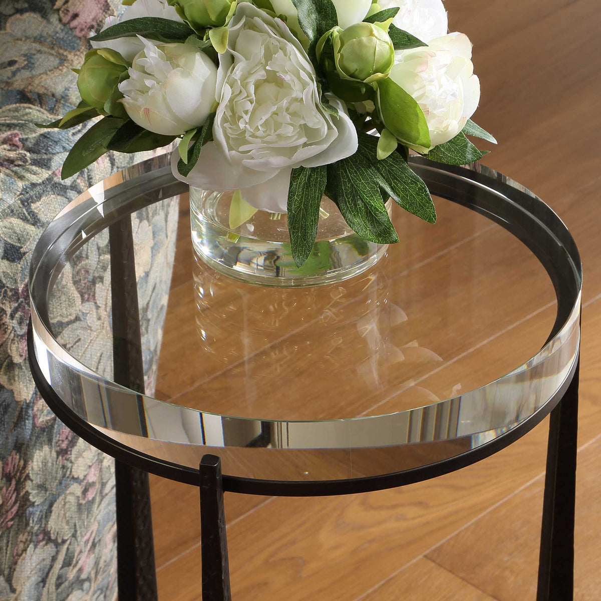 Midas Round Accent Table Dark Bronze - Black by Uttermost - View 4
