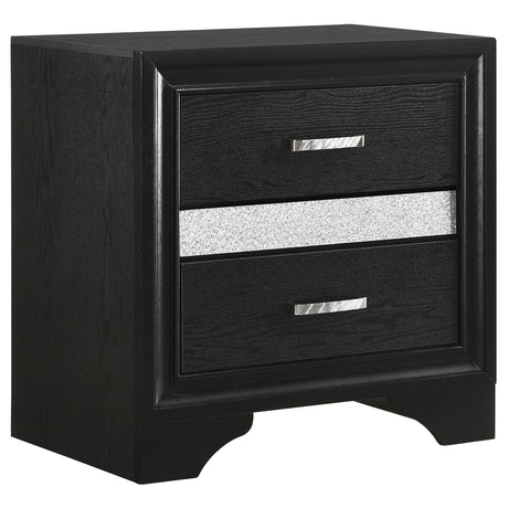Miranda 2-drawer Nightstand Black - Home Elegance USA