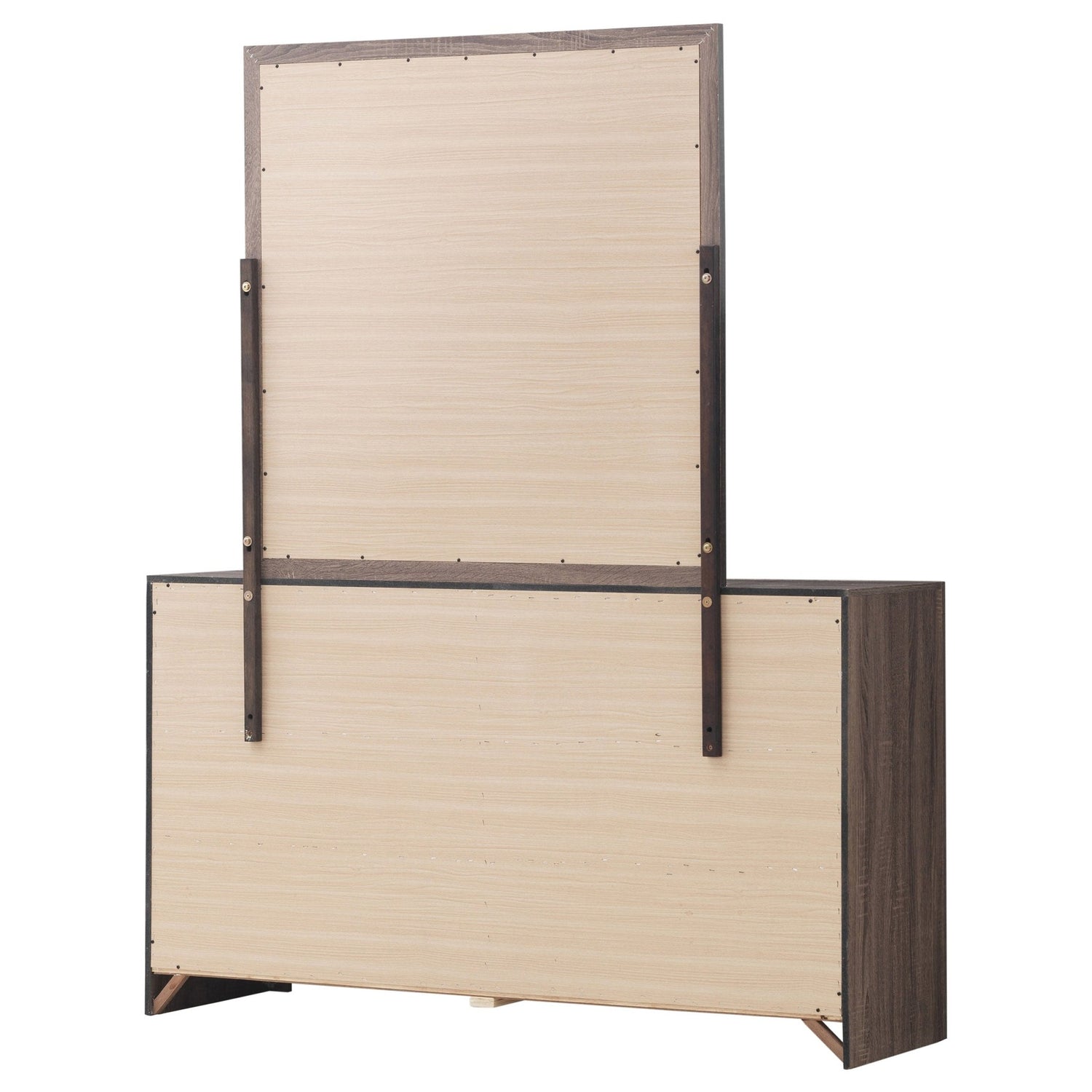 Brantford 6 - drawer Dresser with Mirror Barrel Oak | Coaster - 207043M - Home Elegance USA - 8