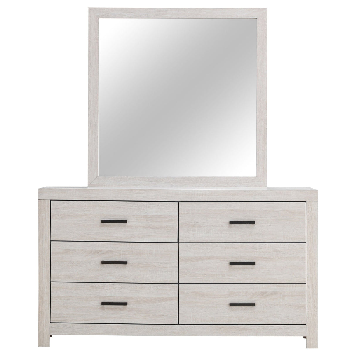 Brantford 6 - drawer Dresser with Mirror Coastal White | Coaster | Home Elegance USA