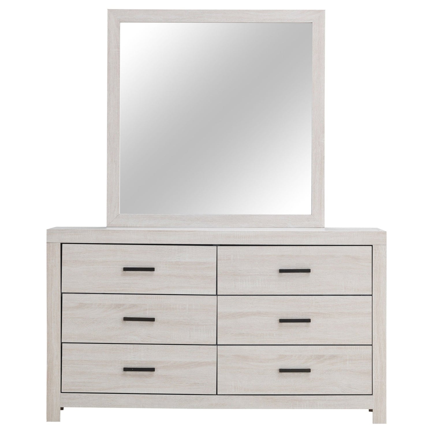Brantford 6 - drawer Dresser with Mirror Coastal White | Coaster | Home Elegance USA