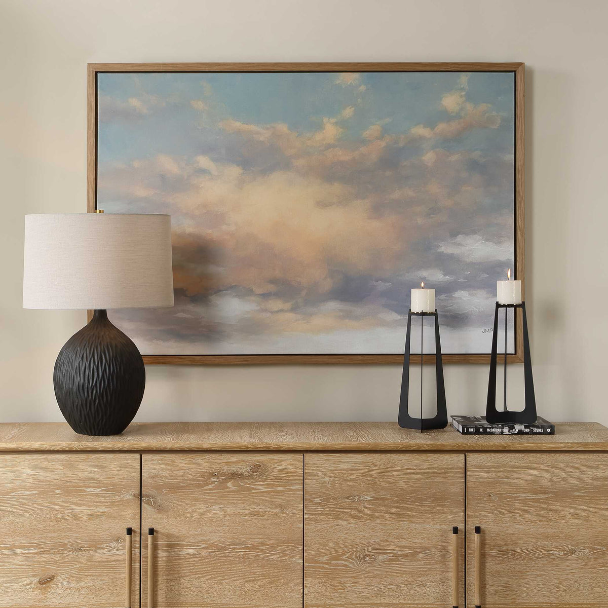 Take Me Higher Framed Sky Art Blue / Orange / Pink / Purple / White / Woodtone / Yellow - Light Blue / Pink by Uttermost - View 2