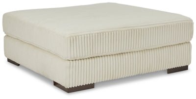 Ashley Ivory Lindyn Oversized Accent Ottoman - Velvet | Home Elegance USA