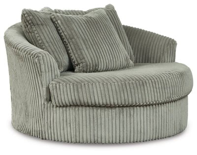 Ashley Fog Lindyn Oversized Swivel Accent Chair - Velvet | Home Elegance USA