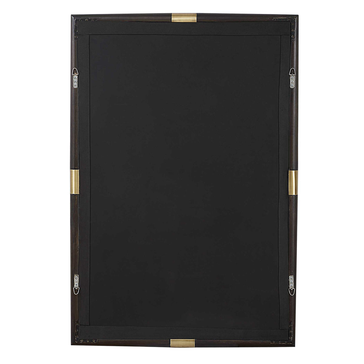 Larkin Dark Wood & Brass Mirror - Dark Brown by Uttermost - View 5