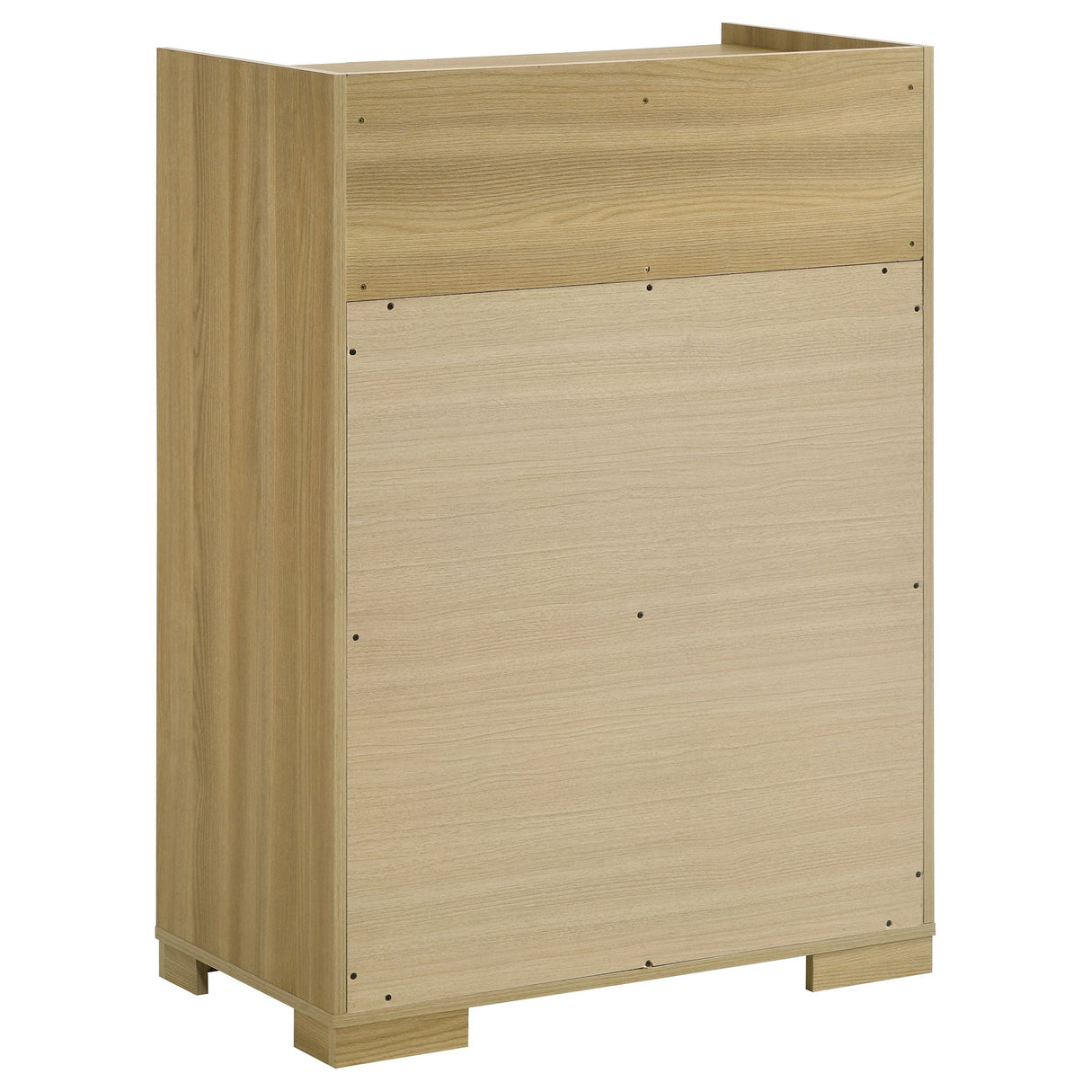 Hyland 5‑Piece Eastern King Bedroom Set in Natural Wood with LED Lighting – Modern Coastal | Coaster Furniture - sold by Home Elegance USA
