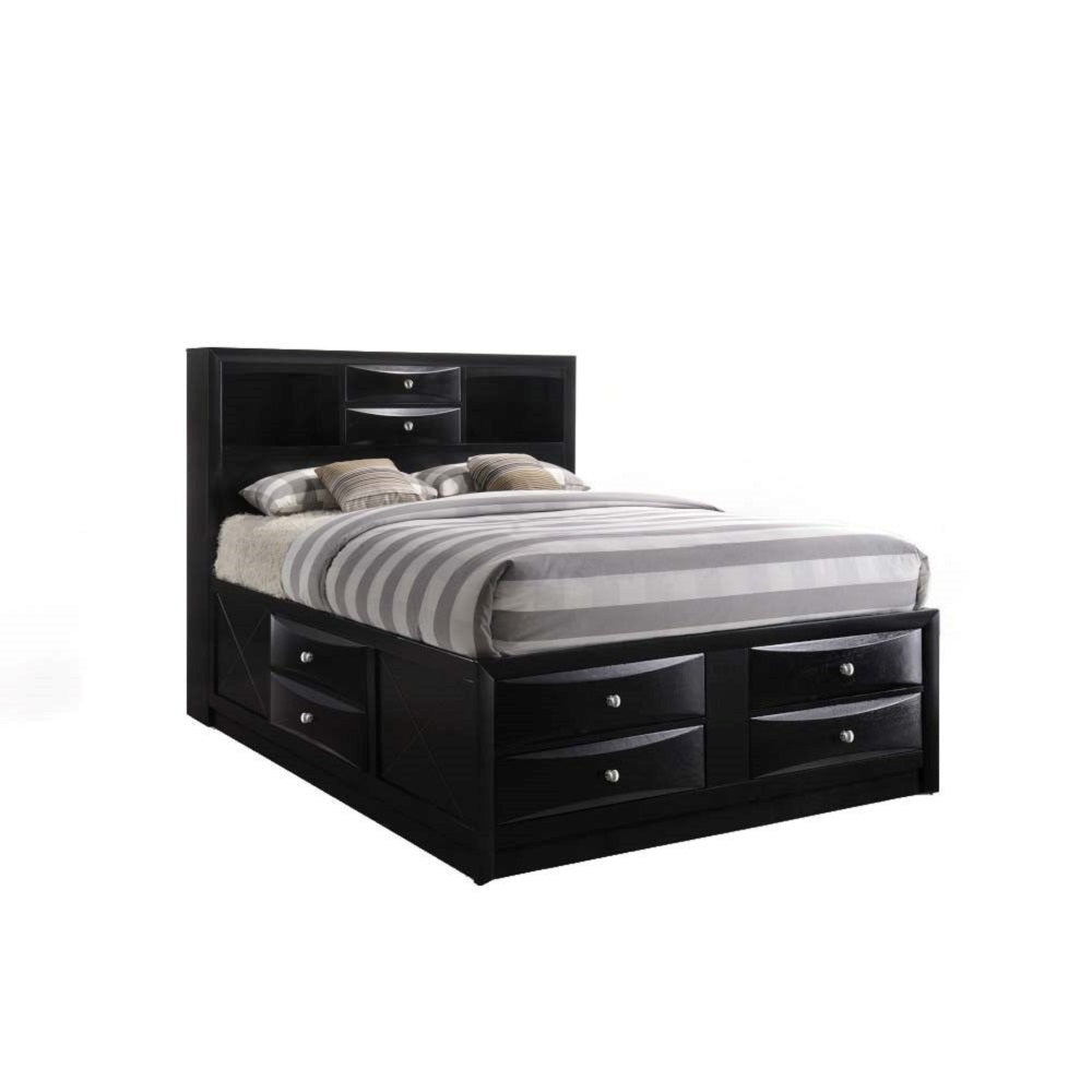 Acme - Ireland Full Bed W/Storage 21620F Black Finish