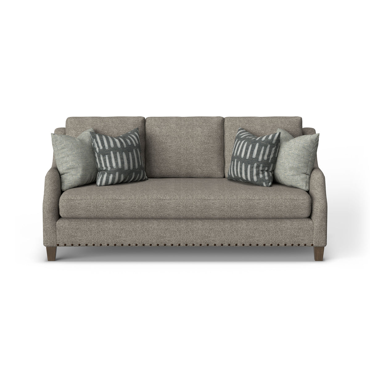Gianna Fabric Bench Sofa With Nailhead Trim | Flexsteel