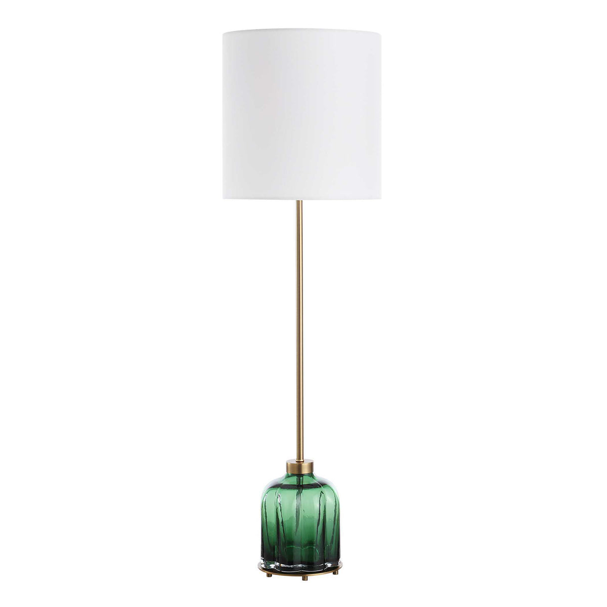 Lois Glass Buffet Lamp - Green by Uttermost - View 4