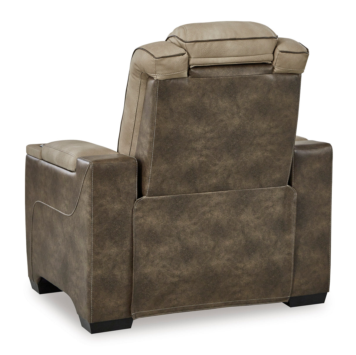 Ashley Sand Next-Gen DuraPella PWR Recliner/ADJ Headrest - Faux Leather - Home Elegance USA