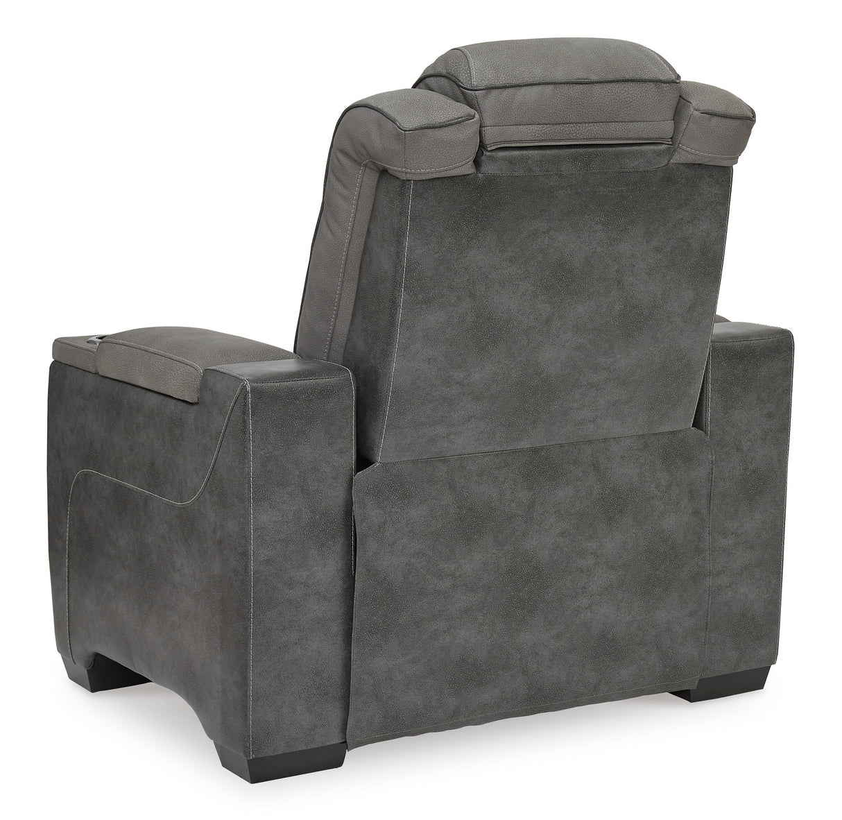 Next-Gen DuraPella Power Recliner with Adjustable Headrest in Slate Faux Leather - Ashley