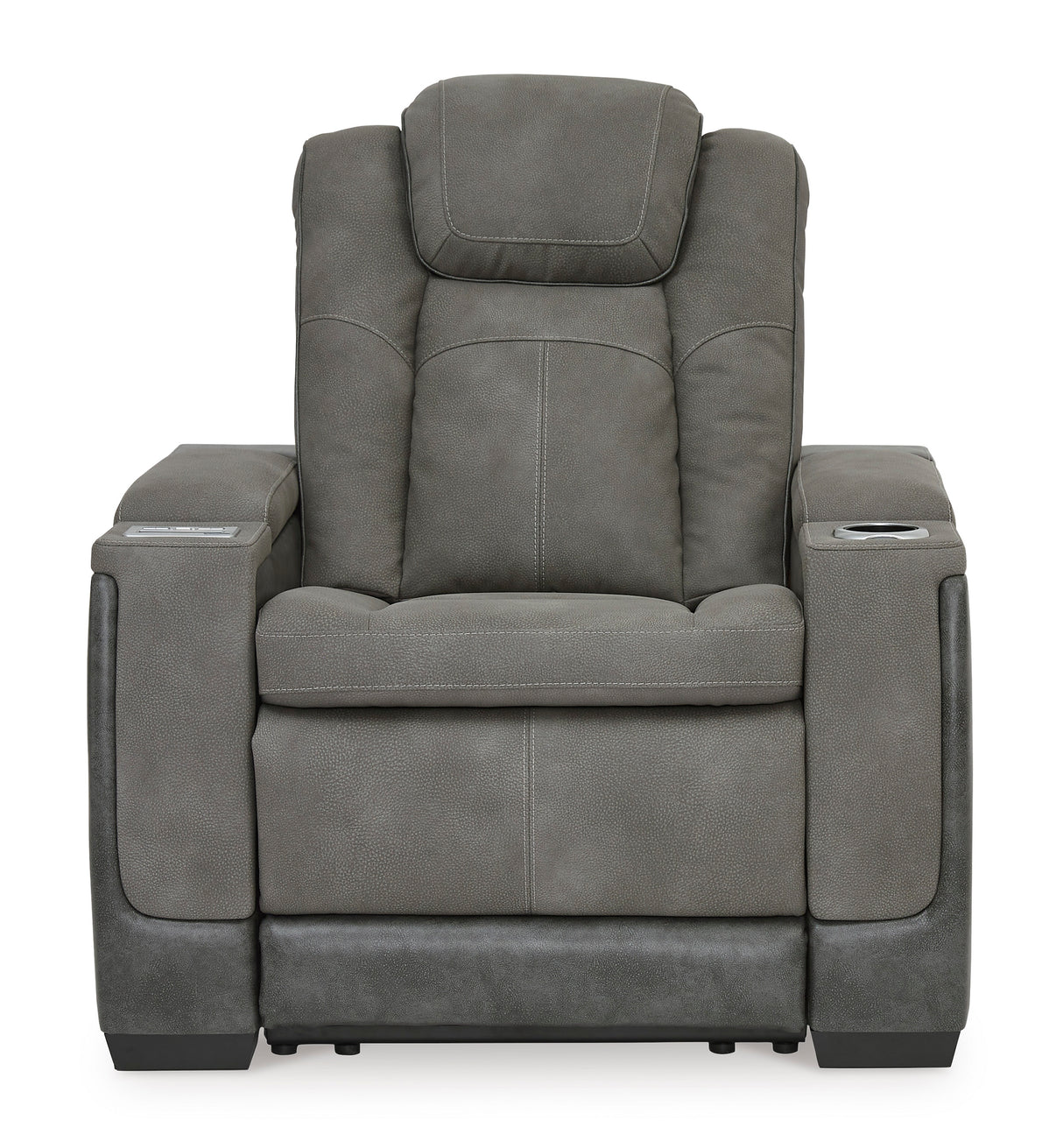 Next-Gen DuraPella Power Recliner with Adjustable Headrest in Slate Faux Leather - Ashley