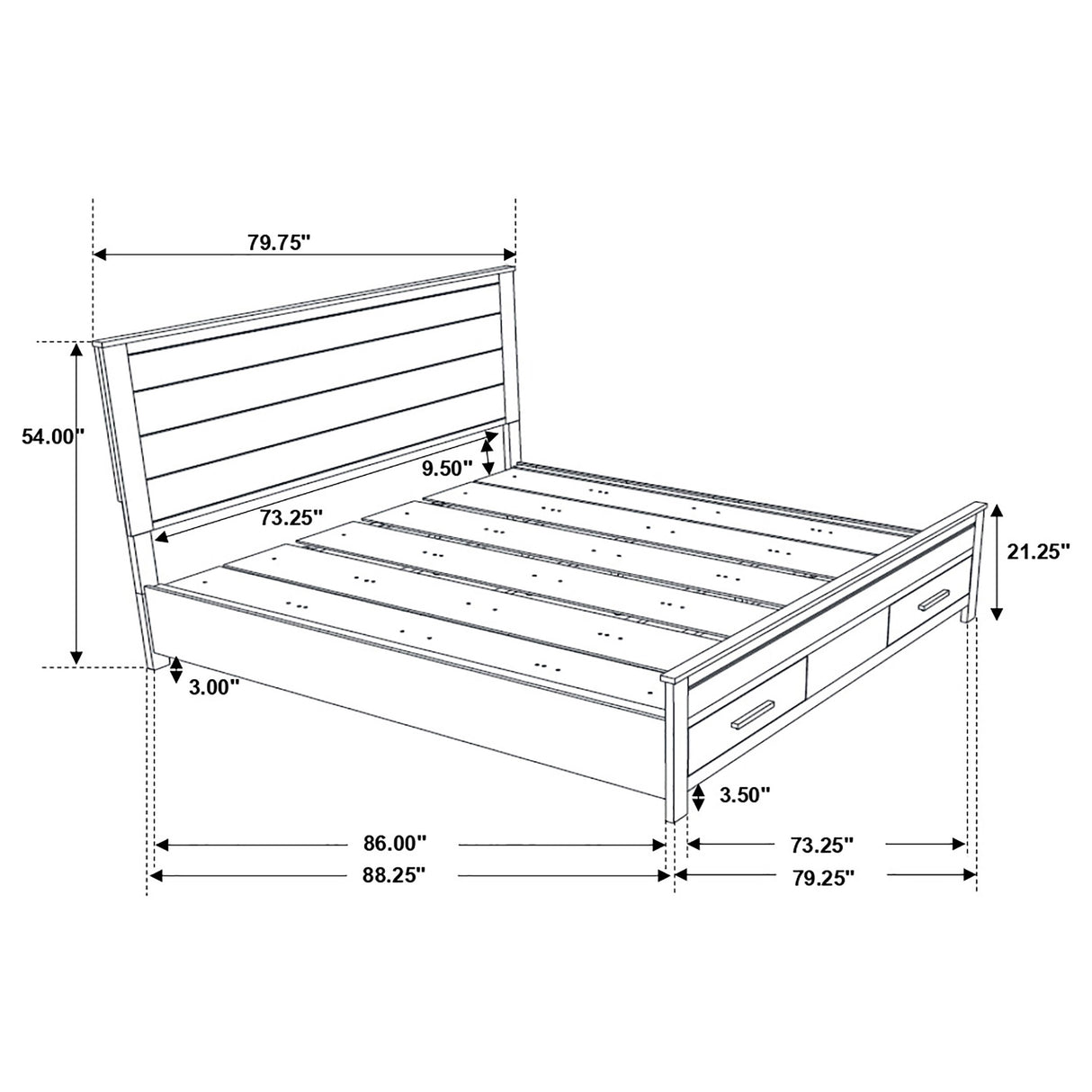 California King Storage Bed - Woodmont California King Storage Bed Rustic Golden Brown