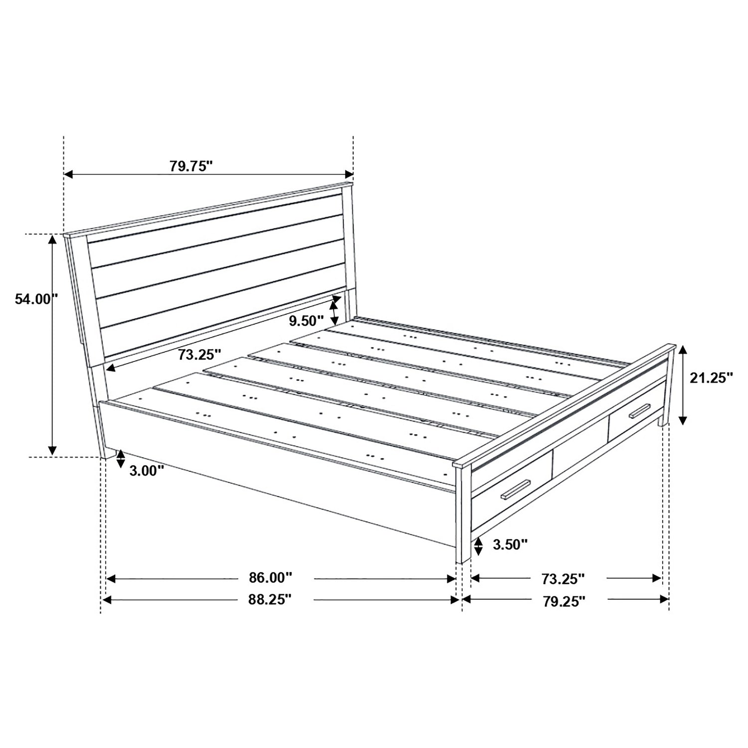 California King Storage Bed - Woodmont California King Storage Bed Rustic Golden Brown