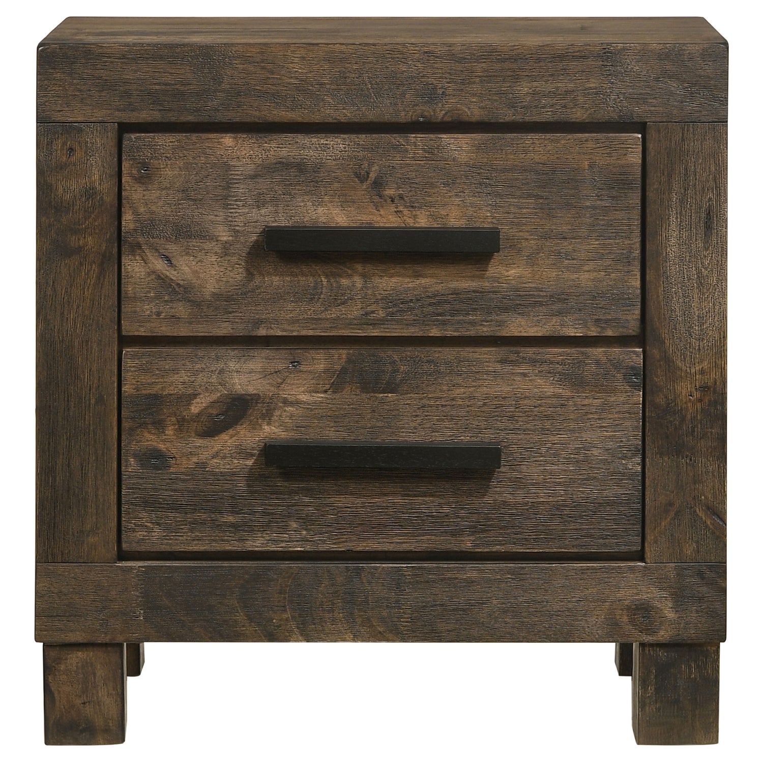 Woodmont 2-drawer Nightstand Rustic Golden Brown - Home Elegance USA