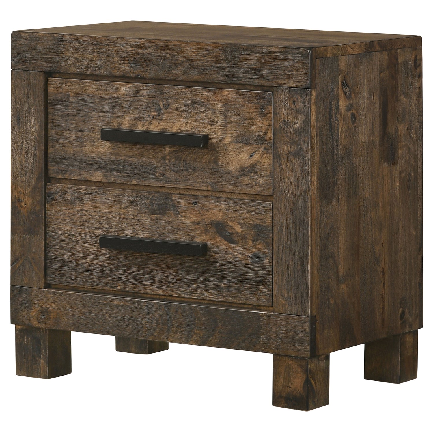 Woodmont 2-drawer Nightstand Rustic Golden Brown - Home Elegance USA