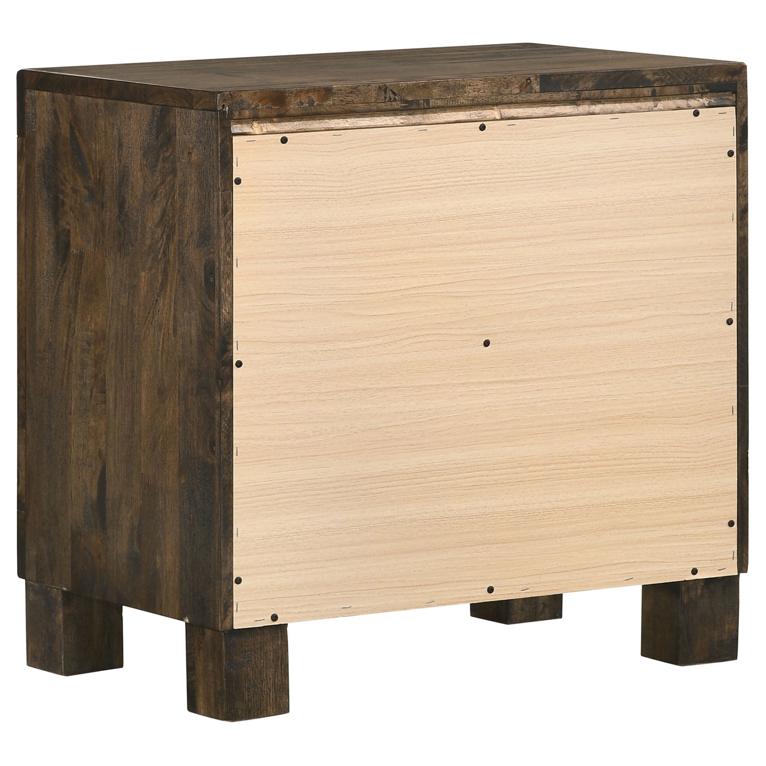 Woodmont 2-drawer Nightstand Rustic Golden Brown - Home Elegance USA