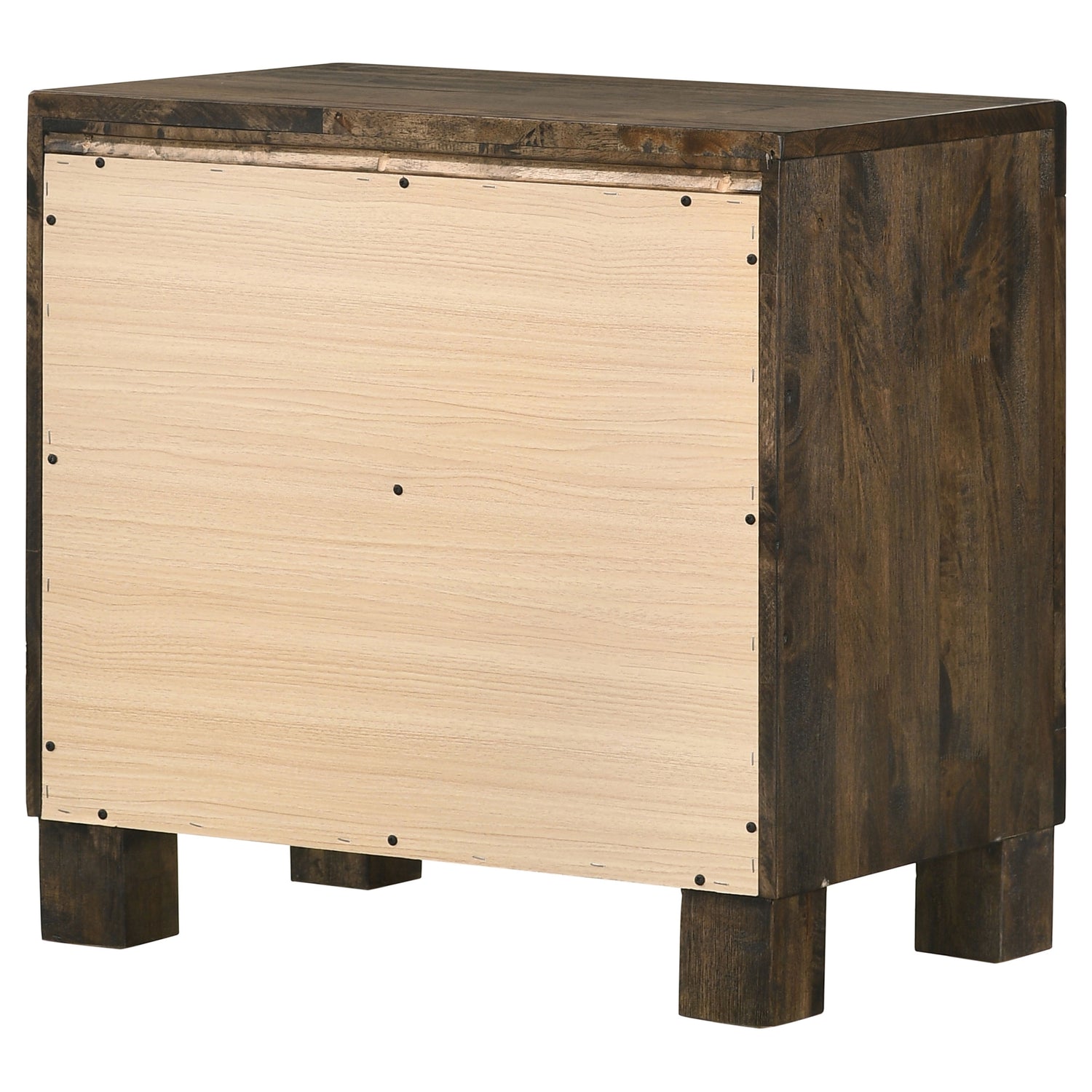 Woodmont 2-drawer Nightstand Rustic Golden Brown - Home Elegance USA
