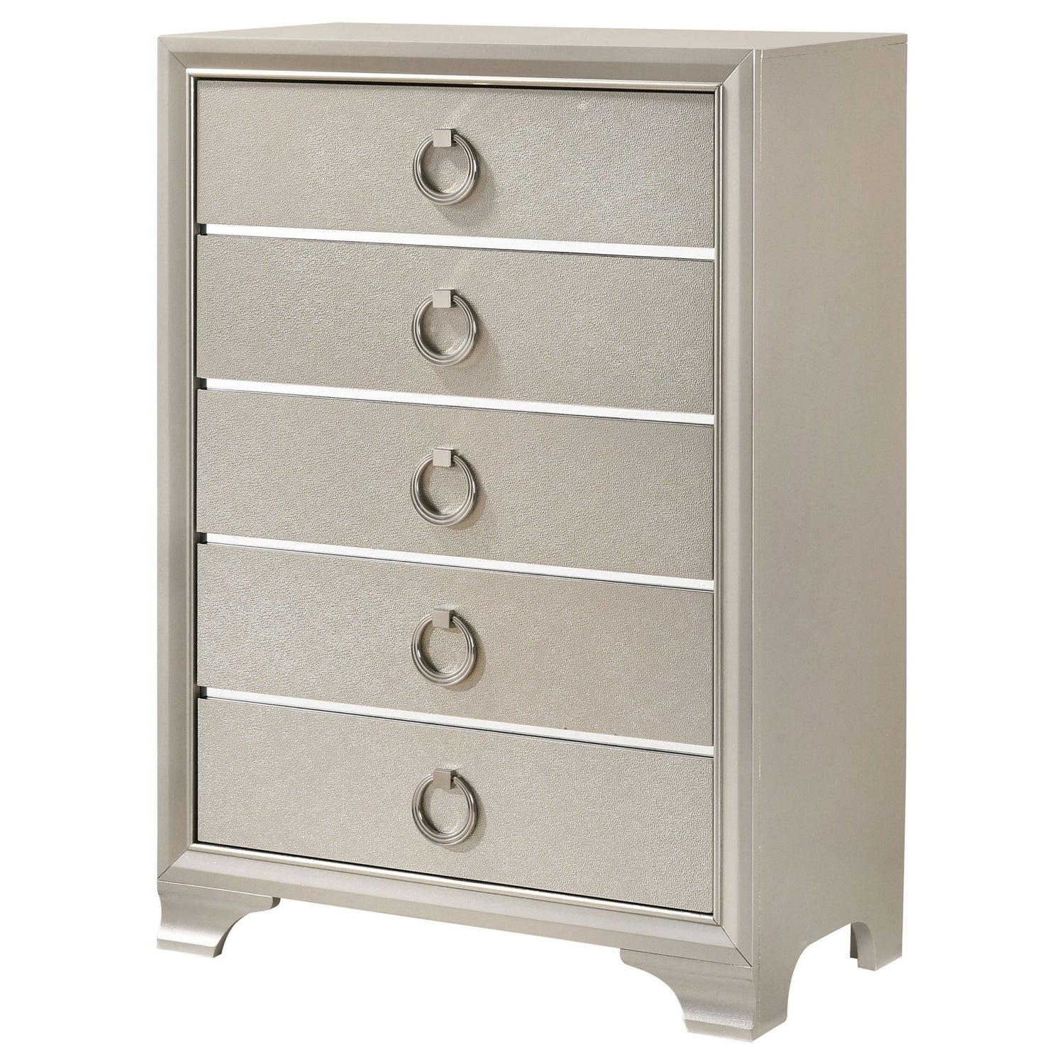 Chest - Salford 5-drawer Chest Metallic Sterling