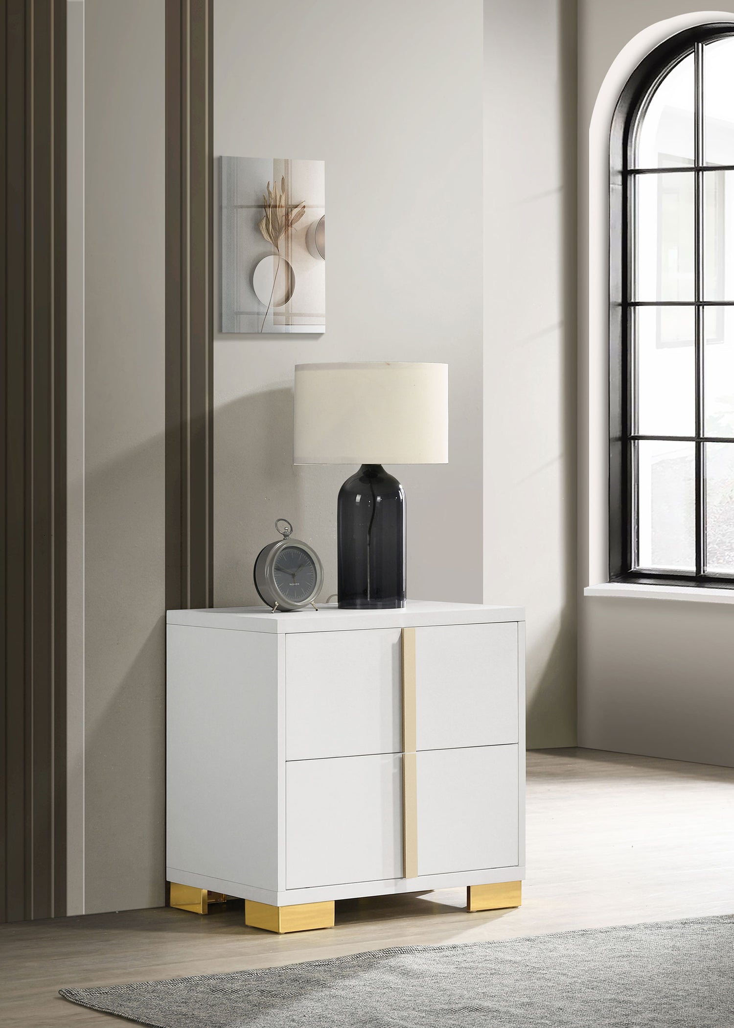 Marceline 2-drawer Nightstand White - Home Elegance USA