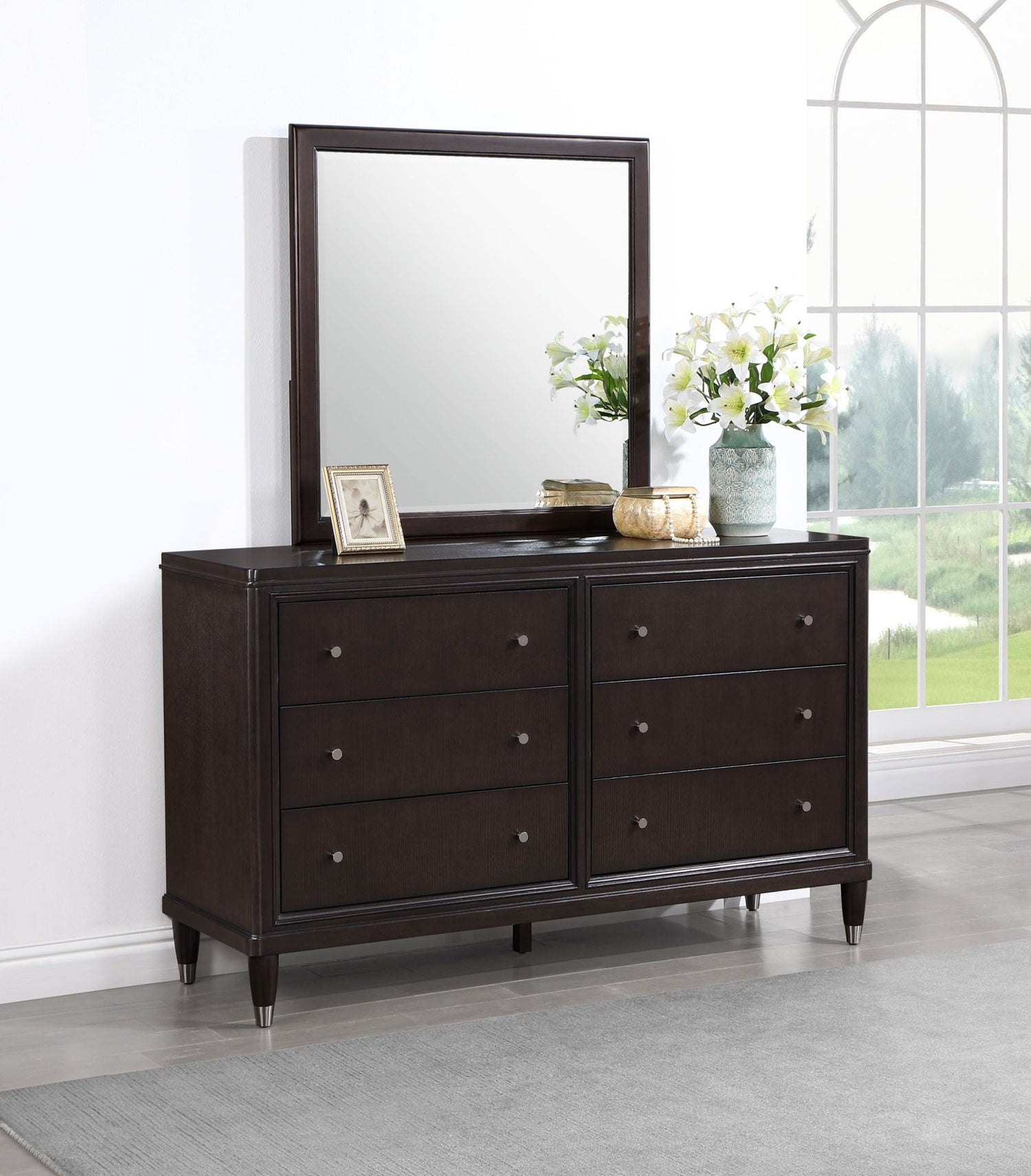 Dresser With Mirror - Emberlyn 6-drawer Bedroom Dresser with Mirror Brown