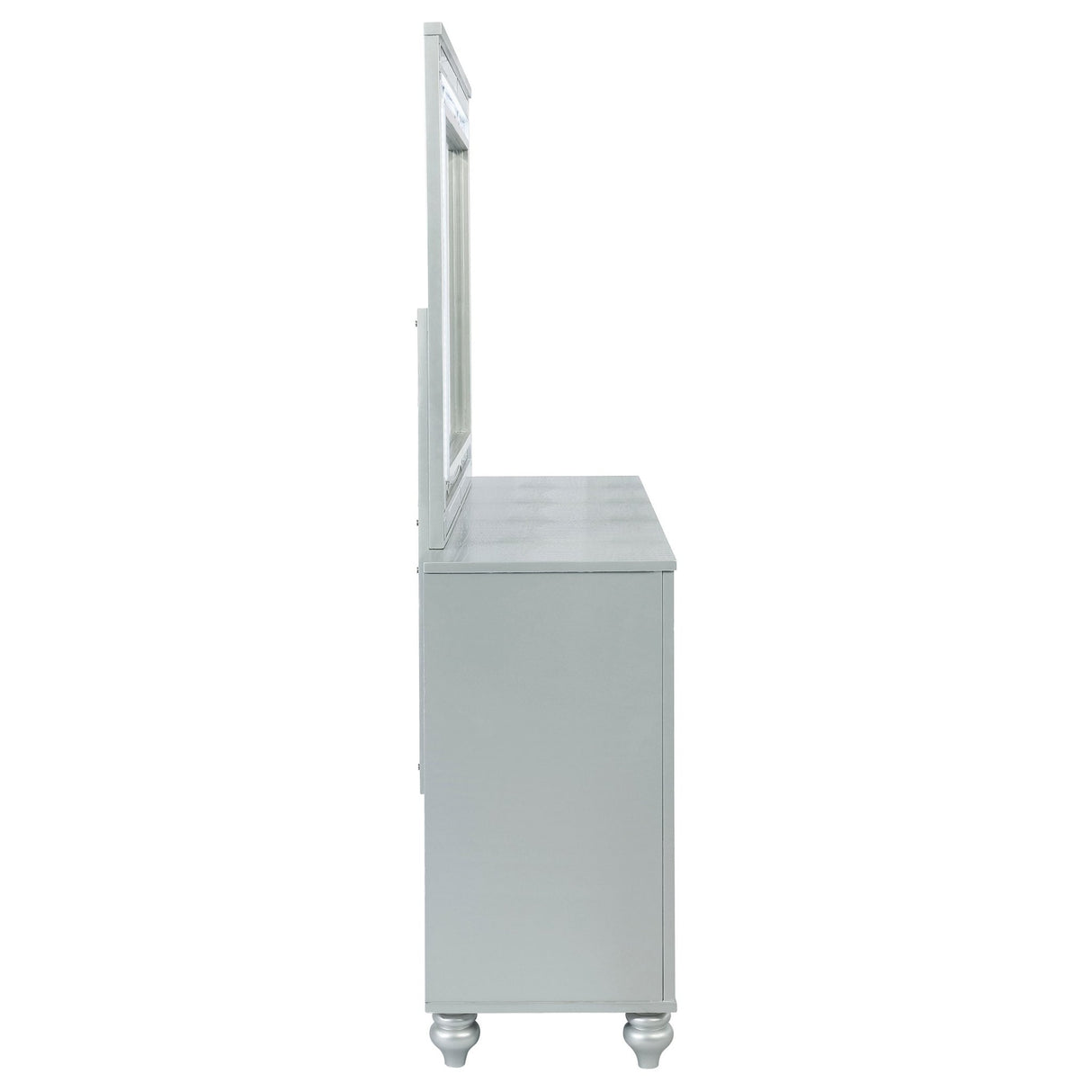 Dresser With Mirror - Gunnison 6-drawer Dresser with Mirror Silver Metallic