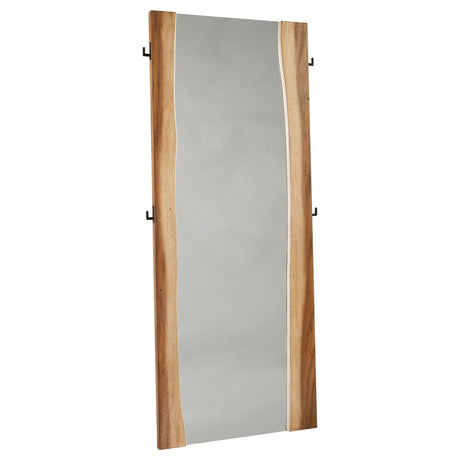 Floor Mirror - Winslow Standing Mirror Smokey Walnut and Coffee Bean