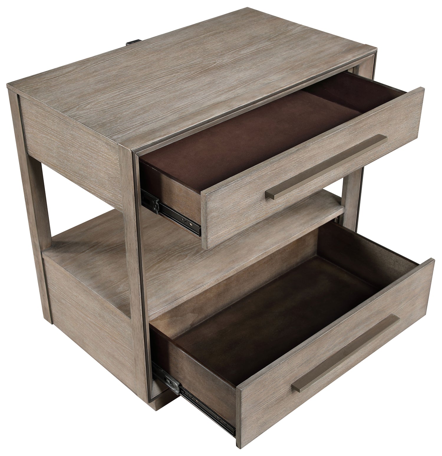 Durango 2-drawer Nightstand Bedside Table Washed Oak - Home Elegance USA