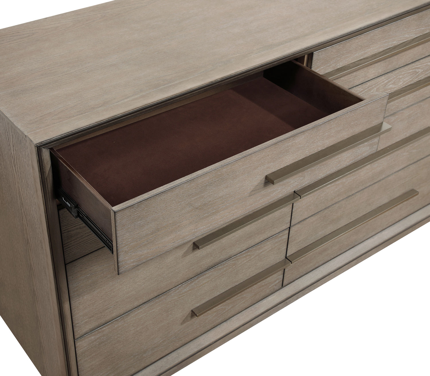 Durango 8-drawer Dresser and Mirror Washed Oak - Home Elegance USA