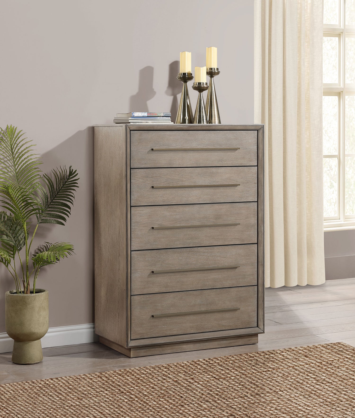 Durango 8-drawer Bedroom Chest Washed Oak - Home Elegance USA