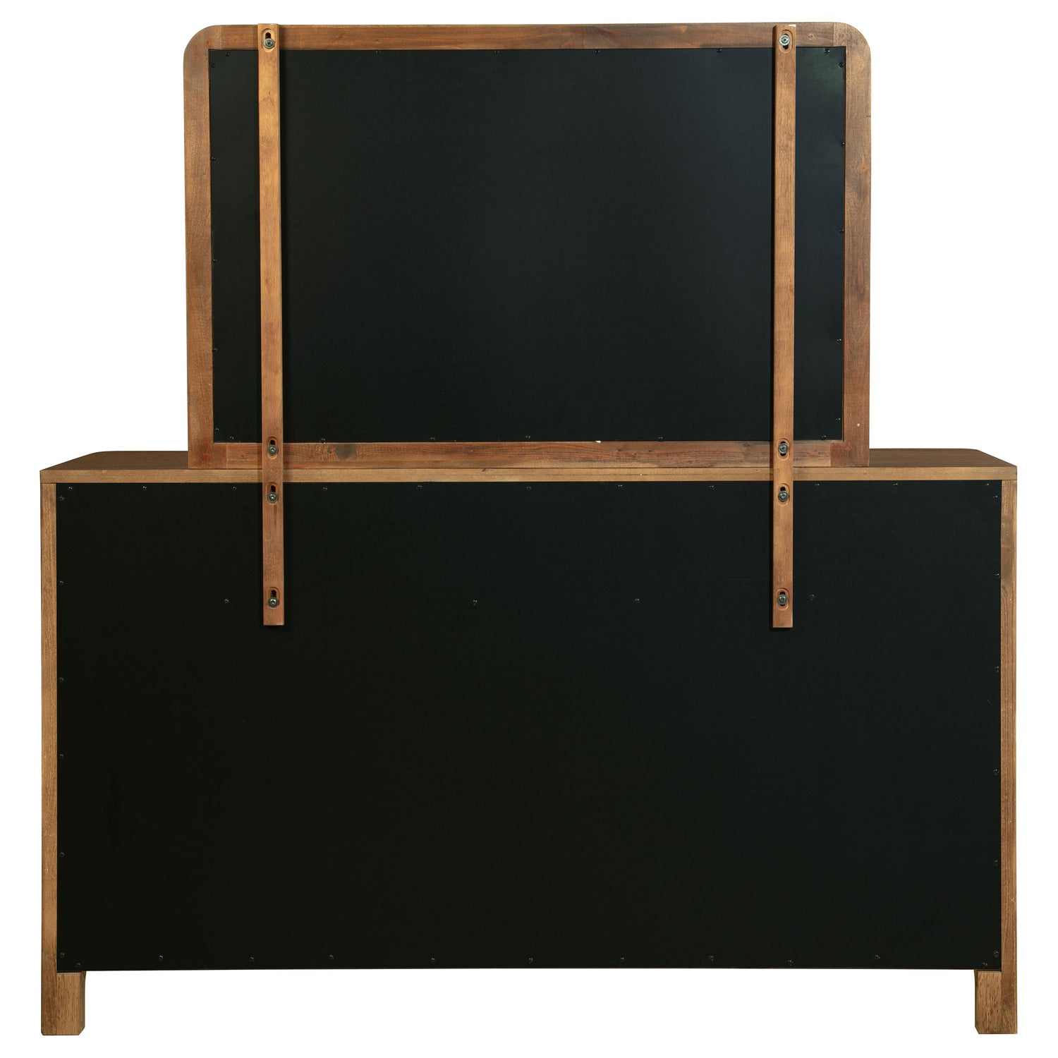 Maderia 8-drawer Dresser and Mirror Walnut - Home Elegance USA