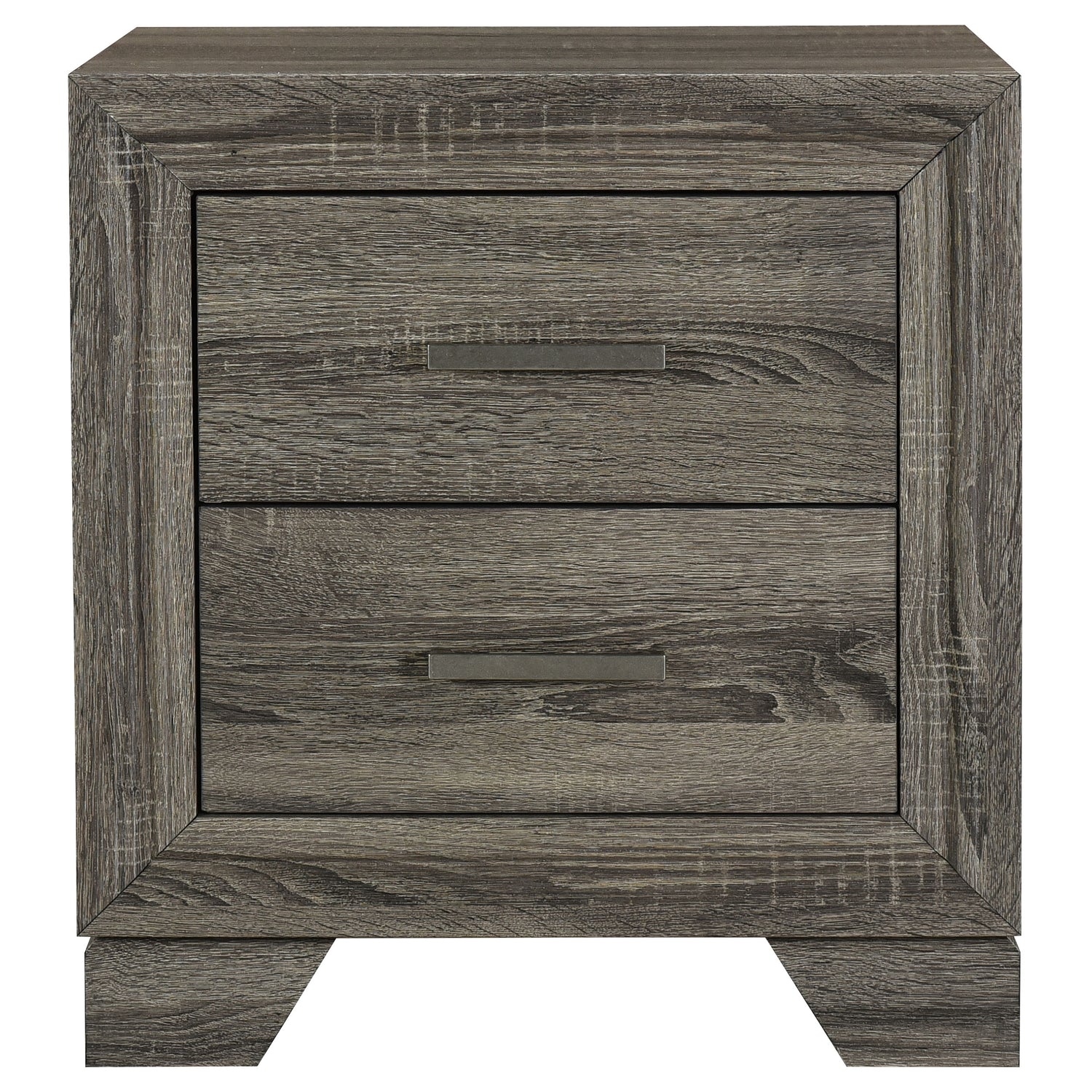 Wright 2-drawer Nightstand Bedside Table Brown Oak - Home Elegance USA