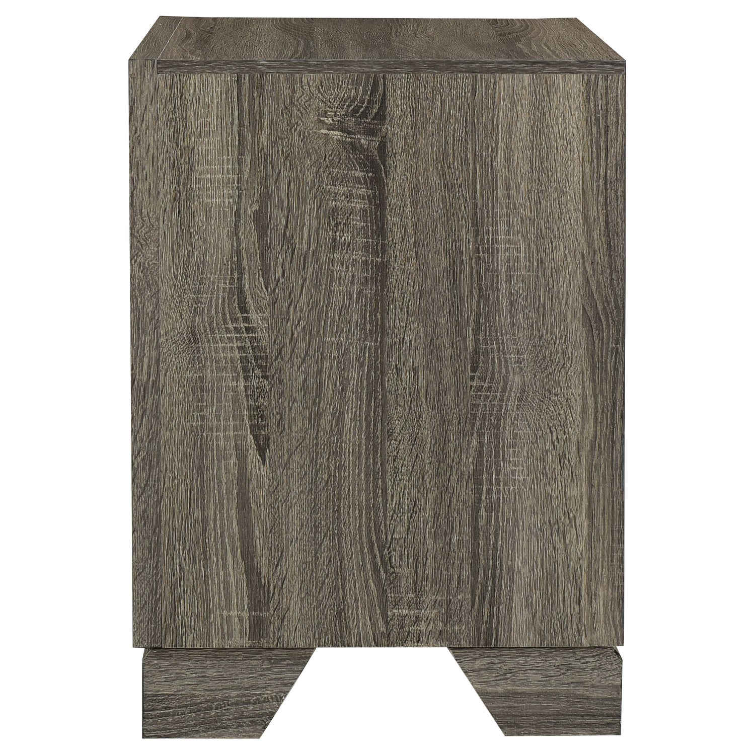 Wright 2-drawer Nightstand Bedside Table Brown Oak - Home Elegance USA